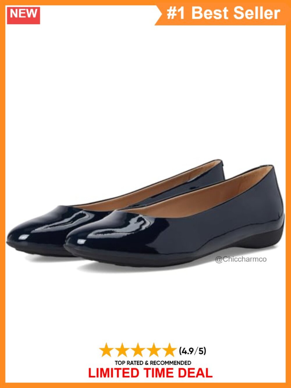 Genuine Napa Calf Leather Slip On Ballet Flats Comfort Arch Support